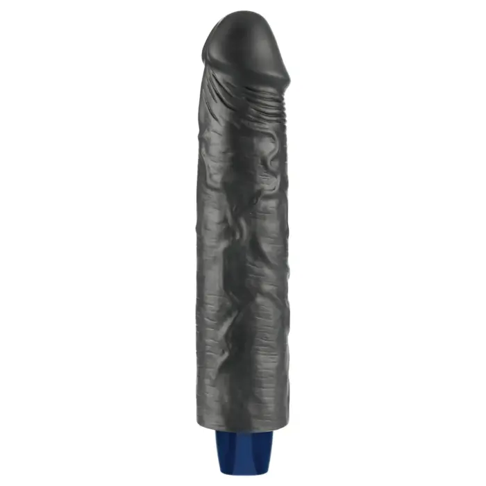 REAL SOFTEE uzlādējams vibrējošs dildo – 24 cm (9.5″) – Melns Foto 5