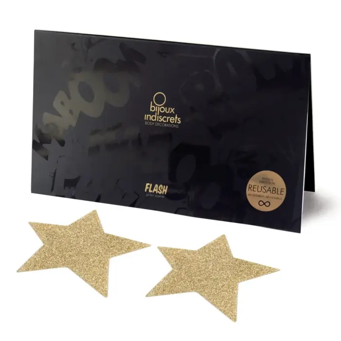 Bijoux Indiscrets Flash Star – body stickers – gold