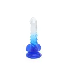 Kiotos Cox krāsains dildo – 18.5 cm (7.3″) – Caurspīdīgs/zils — Foto 5