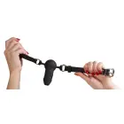 Silicone Penis-Design Ball Gag – Black — Photo 3