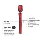 MAN.WAND EDGY VELVET wand masāžas vibrators – sarkans — Foto 5