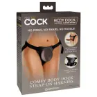 King Cock Elite Comfy Body Dock – мягкие трусики для страпона с площадкой для присоски – чёрные — Фото 1