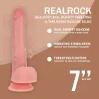 Realistlik kahe tihedusega tõukuv vibraator – 17.8 cm (7″) – nahavärv — Foto 5