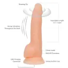 Naked Addiction вращающийся и вибрирующий реалистичный вибратор – 20.3 cm (8″) – телесный — Фото 8