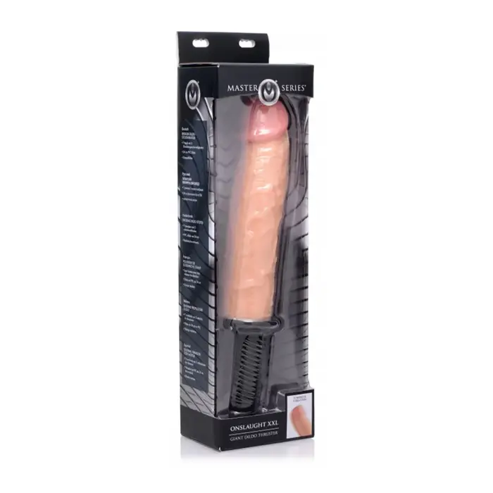Onslaught XXL vibrējošs dildo thruster – 25 cm (9.75″) – miesas krāsa