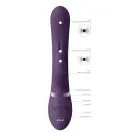 May oro pulso, G taško ir klitorio triušio vibratorius – 11.8 cm – violetinis — Nuotrauka 7
