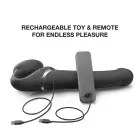Daugiaorgazmis lankstus strap-on vibratorius – 14.7 cm (5.8″) – juodas — Nuotrauka 5