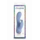 NS Novelties Charms Ivy компактный силиконовый вибратор – LED кнопка-сердечко – синий – 13,4 см — Фото 1