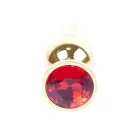 Plug-Jewellery Gold Anal Plug – 9.5 cm (3.7″) – Red — Photo 1