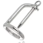 METAL HARD Stainless Steel Glans Ring with Urethral Plug – Silver — Photo 1