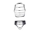 Helike Two Piece Set with Open Cups, Crop Top and Pantie – One Size Photo