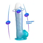 Angel Реалистичный Фантазийный Дилдо – 20.3 cm (8″) – Жемчужно-синий — Фото 6