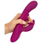 Javida 2F purškiamasis triušio vibratorius – 22.5 cm (8.8″) – rožinis — Nuotrauka 9