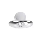 Steel Handle Buttplug with Clear Gem – 10 cm (3.9″) — Photo 3
