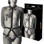 Coquette Chic Desire elastne keharakmete komplekt nibukatetega – must — Foto 1