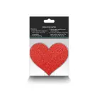 Gliter sirds formas krūšu galu uzlīmes (2 pāri) – sarkanas Foto 3