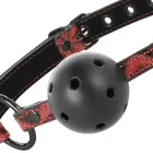 Begme Red Edition – дышащий кляп из веганской кожи – 65 см — Фото 4