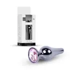 Plug-Jewellery Dark Silver Anal Plug – 9.5 cm (3.7″) – Pink — Photo 10