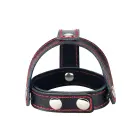 Bondage Fetish – T-shape genuine leather cock ring – ball divider – intermediate — Photo 1