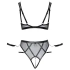 Cottelli BONDAGE apakšveļas komplekts ar rokudrēģiem – melns – XL Foto 22