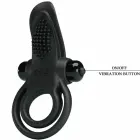 Pretty Love BI-210203 Dual Motor Silicone Intimate Ring – Black — Photo 4