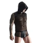 Men's Sleeveless T-Shirt with Hood – Black – S — Photo 1