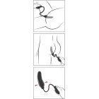 Pumpdildo melns lateksa balons – 23 cm Foto 4