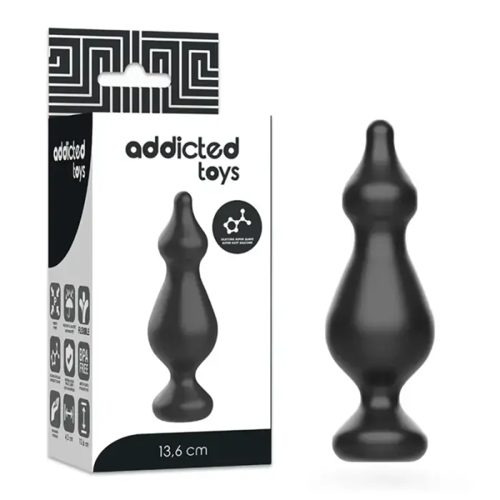 Addicted Toys silikoonist anaaltapp – 13.6 cm (5.4″) – Must
