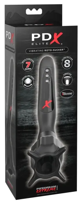 Pipedream PDX Elite Roto-Sucker vibreeriv glans stimulaator – 26 cm – Must