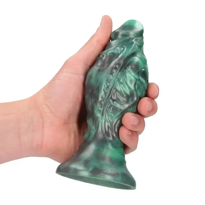 Fiction Cock Space Born – fantāzijas olas aizbāznis no šķidrā silikona – zaļš/melns