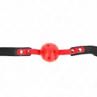 KINK Red Hollow Silicone Ball Gag 4 cm with Adjustable Black Strap 37–52 cm — Photo 1