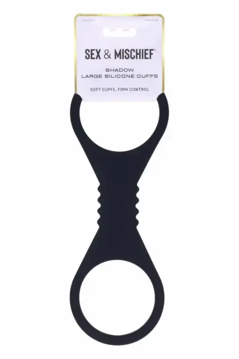 SPORTSHEETS Shadow Large Silicone Cuffs – манжеты – силикон – чёрный