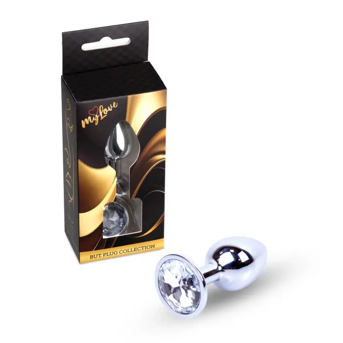 MyLove Toys Jewellery Silver анальная пробка – 7 cm (2.8″) – Прозрачная