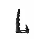 Pure Passion Jungle Bunny strap-on vibratorius su dviguba penetracija – 17 cm (6.5″) – juodas — Nuotrauka 3