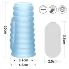 Vibrating Wave Knights Ring – vibreeruv erektsioonivõru lainetekstuuriga – sinine — Foto 2