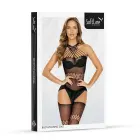 Võrkbodi rihmade ja avatud puusadega – must – One Size — Foto 3