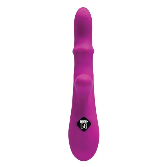Ares vibrators ar kustību – 23 cm – rozā Foto 3