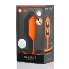 b-Vibe Snug Plug 3 raskusega anaaltapp – 12.7 cm – oranž — Foto 6
