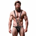Fetish Submissive Attitude Men's Adjustable V-Shape Eco-Leather Harness — Photo 1