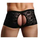 Male Power Crotchless Lace Panty – Black – S/M — Photo 4