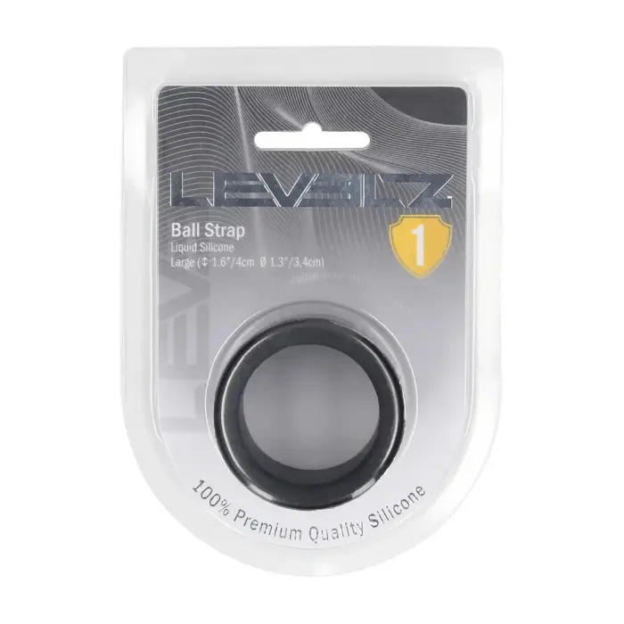 LEVELZ šķidrā silikona sēklinieku siksna 34 mm – melns