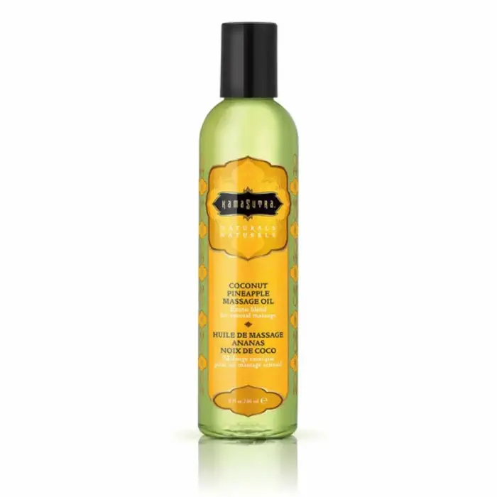 Kama Sutra Naturals masāžas eļļa ar kokosriekstu un ananāsu aromātu – 236 ml