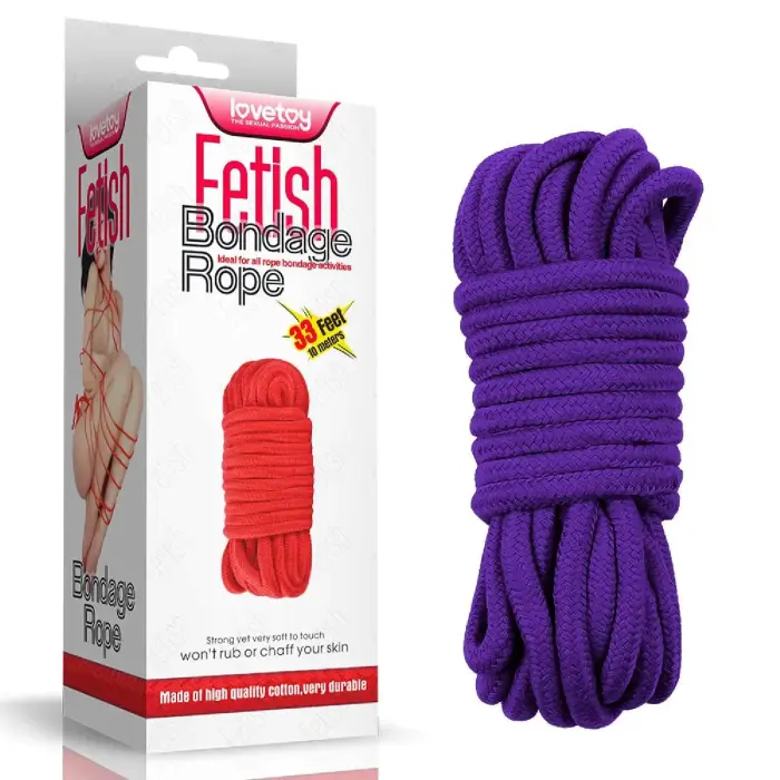 10 meters Fetish Bondage Rope – верёвка для бондажа – хлопок – фиолетовый – 10 м