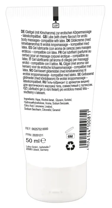 Lick it Wild Cherry masāžas gels – 50 ml Foto 2