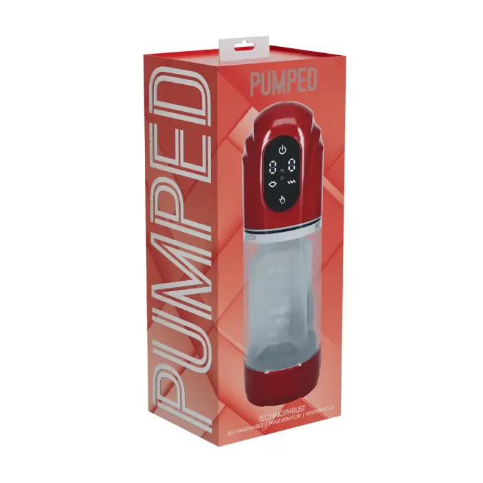 TechnoThrust – Automatic Waterproof Masturbator Pump – Metallic Red