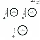 Addicted Toys Silicone Support Rings Set 3 Sizes Black — Photo 4