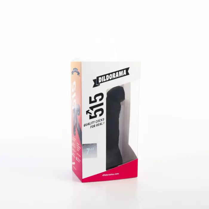 Dildorama 515 Line reālistisks dildo – 18 cm (7″) – Melns