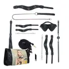 Ouch! Venice Collection premium bondāžas komplekts ar somiņu – melns — Foto 5