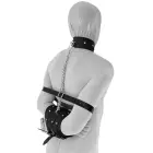 Leather Handcuffs with Connecting Collar and Chain — Photo 2