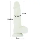 Lumino Play tumsā spīdošs dildo – 20.3 cm (8″) – Ziloņkaula krāsa — Foto 2